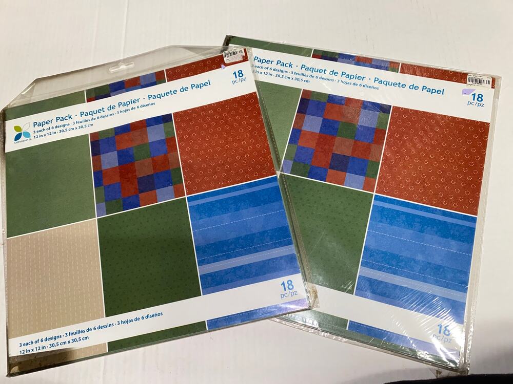 2 New Moments Paper Pack 18 Piece - 36 Total 12" x 12"